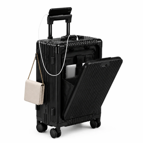 Valise Cabine Onyx — ouverture frontale laptop